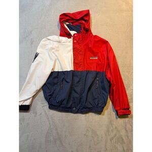 Nautica Competition Vintage 90s Colorblock Windbreaker Jacket Red White Blue M